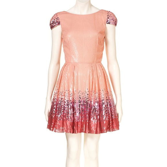 topshop pink sequin dress